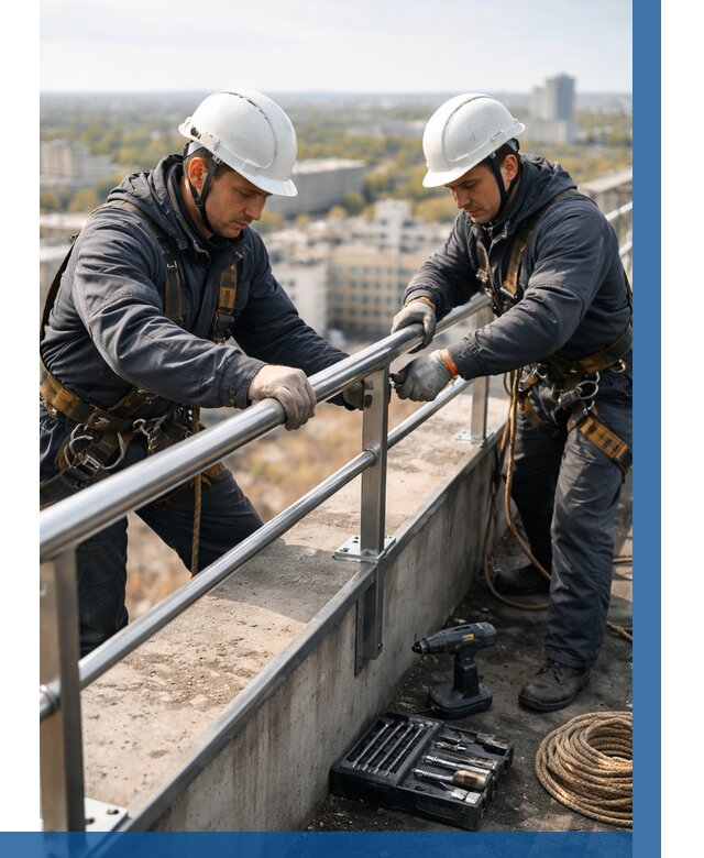 Монтаж перил на высоте в Ельце от 2567 р. | ВЫСОТНИК-Елц