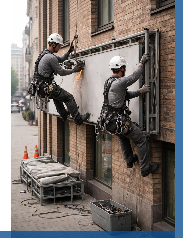 Демонтаж рекламной вывески в Ельце от 6674 р. | ВЫСОТНИК-Елц