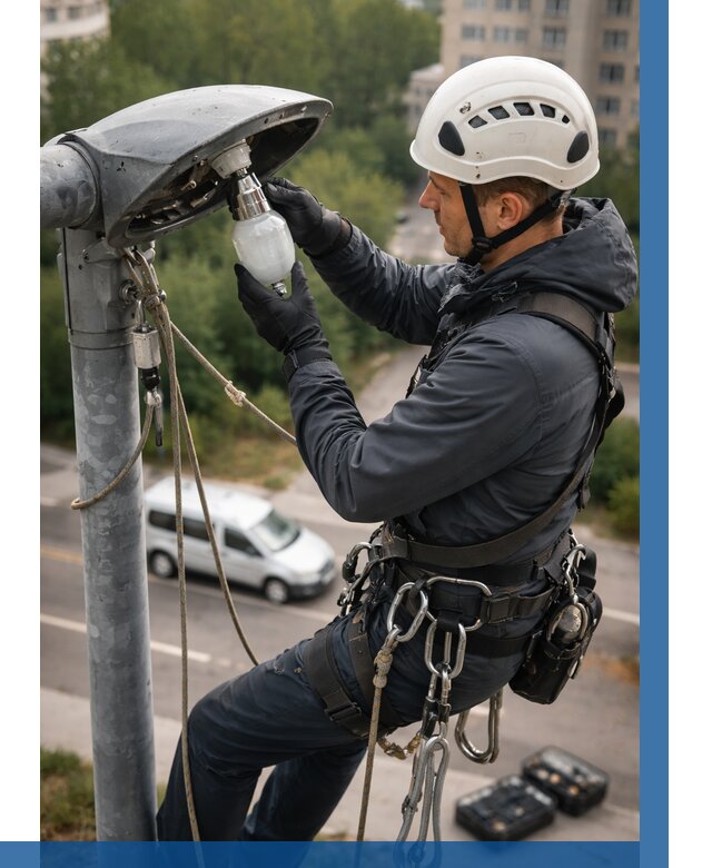 Замена ламп на высоте в Ельце от 2567 р. | ВЫСОТНИК-Елц