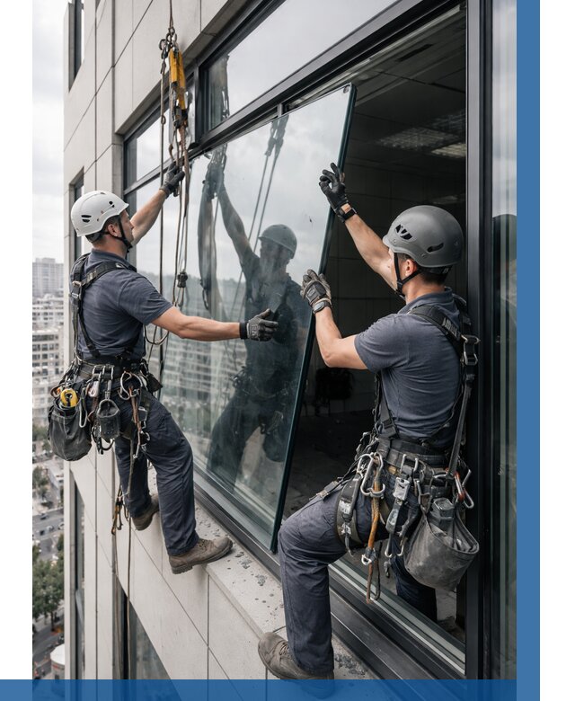 Замена стеклопакетов на высоте в Ельце от 5647 р. | ВЫСОТНИК-Елц