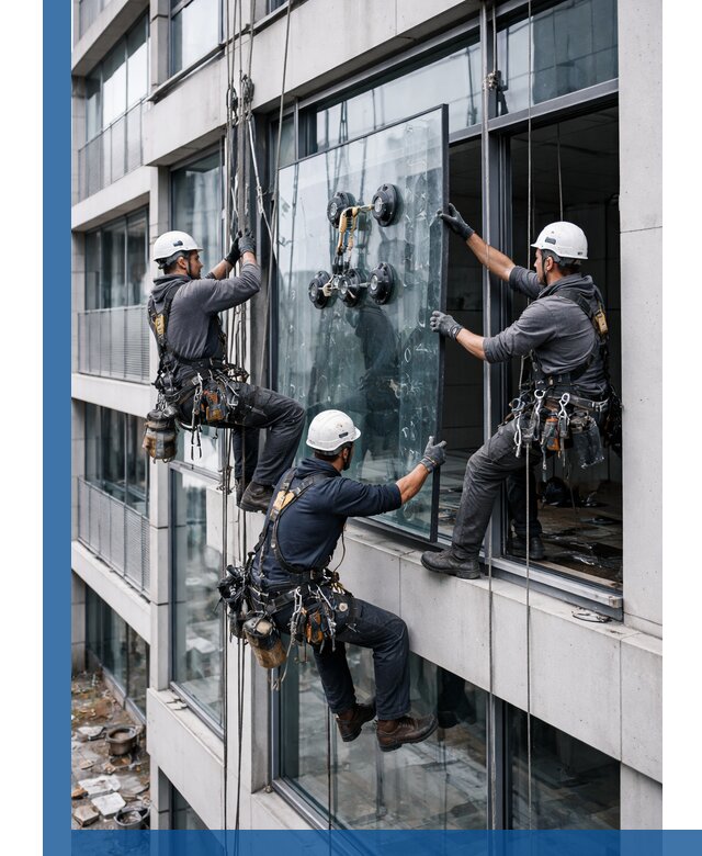 Фасадное остекление и монтаж витражей зданий в Ельце под ключ
