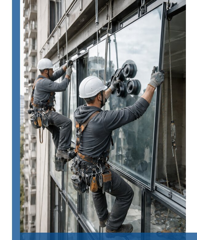 Витражное остекление фасадов и лоджий в Ельце под ключ