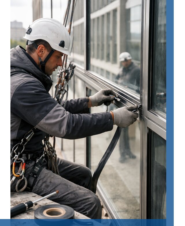 Ремонт витражных конструкций в Ельце от 3594 р. | ВЫСОТНИК-Елц