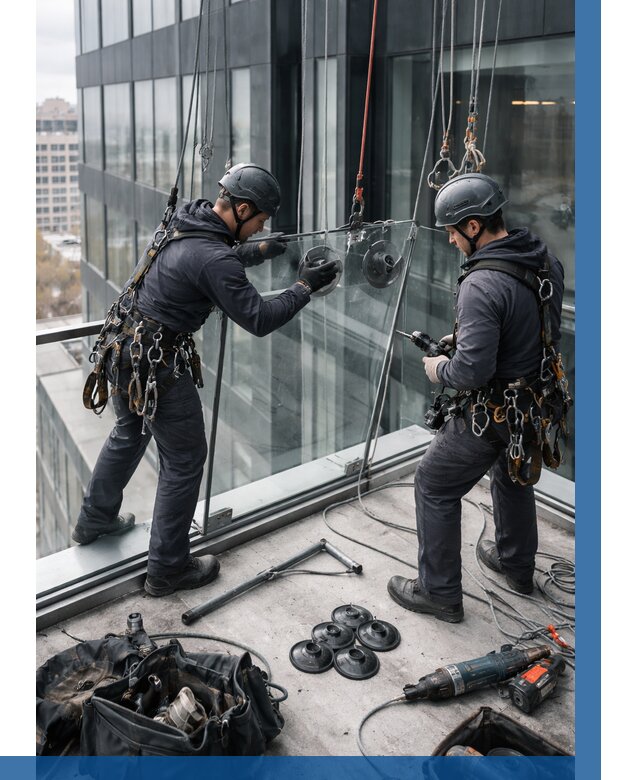 Монтаж стеклянных ограждений в Ельце от 2567 р. | ВЫСОТНИК-Елц