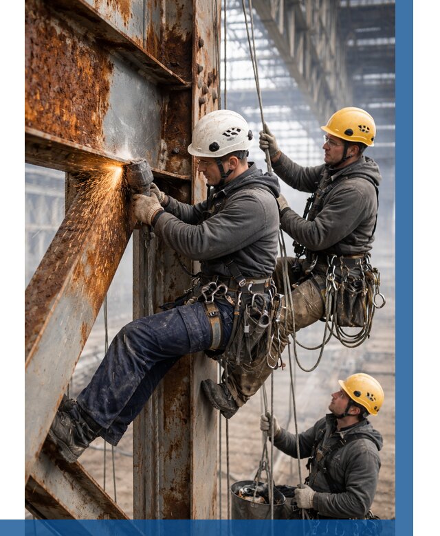 Зачистка металла от ржавчины в Ельце от 359 р. | ВЫСОТНИК-Елц