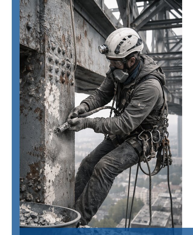 Удаление старой краски с металлических конструкций в Ельце