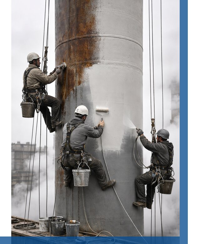 Покраска дымовых труб в Ельце от 8728 р. | ВЫСОТНИК-Елц