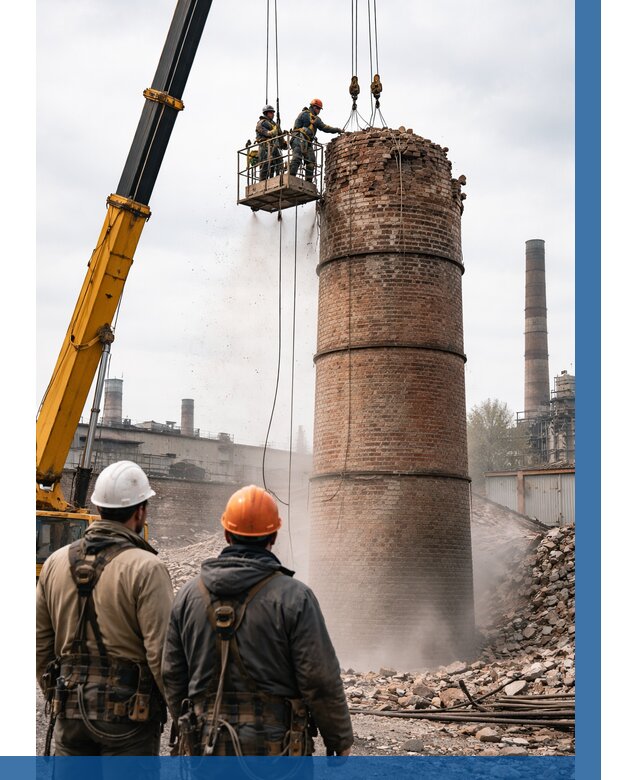 Демонтаж дымовой трубы в Ельце от 92412 р. | ВЫСОТНИК-Елц, смета