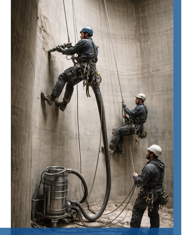 Зачистка силосов в Ельце от 4621 р. Договор и смета ВЫСОТНИК-Елц