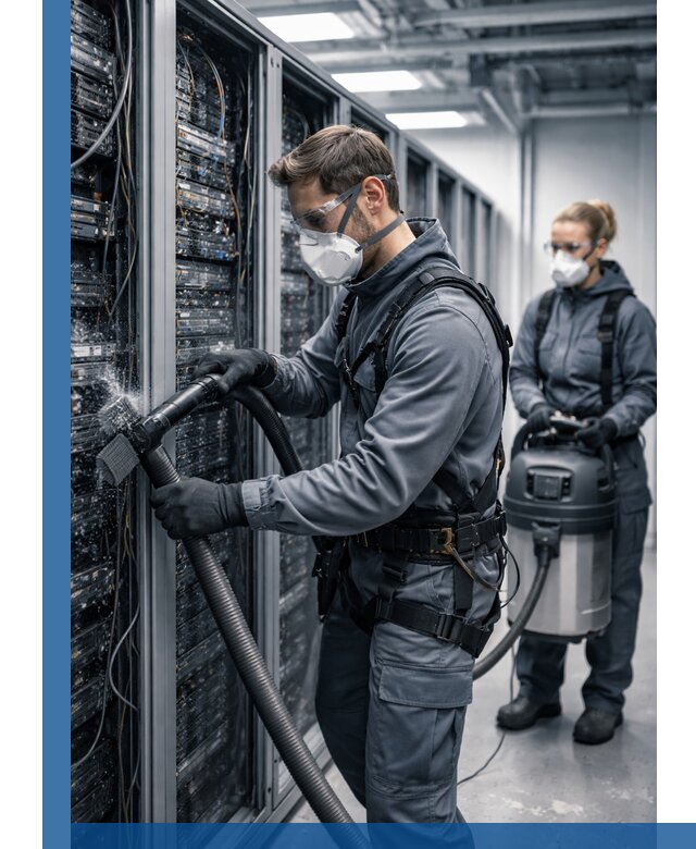 Обеспыливание серверной комнаты в Ельце, профессиональная очистка