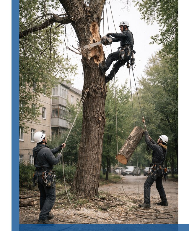 Срочное удаление аварийных деревьев в Ельце с гарантией безопасности