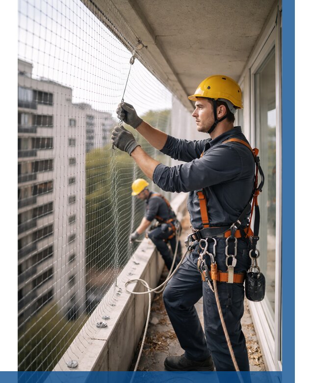 Монтаж сетки от птиц в Ельце от 4621 р. | ВЫСОТНИК-Елц