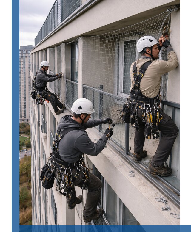 Профессиональный монтаж защитной сетки от птиц в Ельце